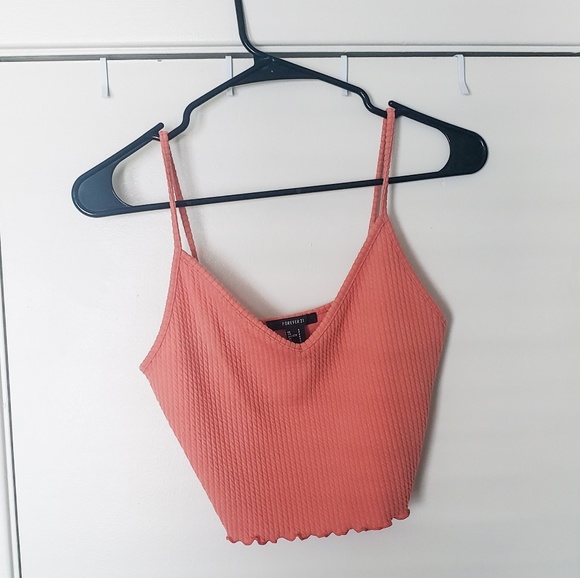 Forever 21 Tops - Forever 21 Peach Crop Top